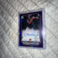 Dauri Fernandez 2026 Bowman Chrome Auto Prospect True Purple Refractor #'d /250