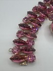 Hattie Carnegie Pink Gripoix Poured Glass Rhinestone Bracelet And Earrings Set — photo 5