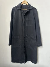 Authentic The Row Markus Denim Coat Overcoat Used $2990 Medium Cotton