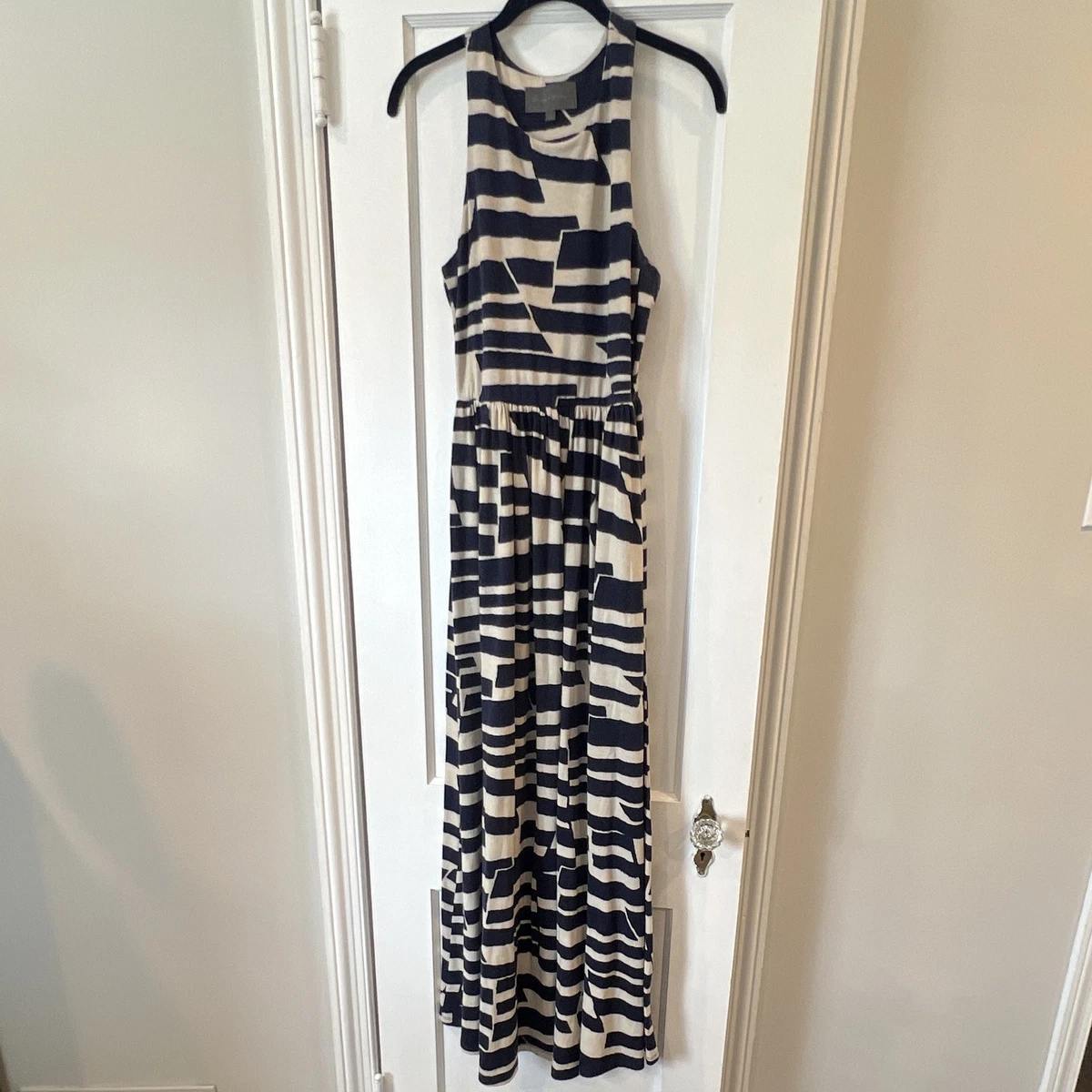 long dress strip Straps Blue Cutout Back with Slit  PollyBoutique Black Neck Type Amazon.com: MakeMeChic Women's Striped Bodycon