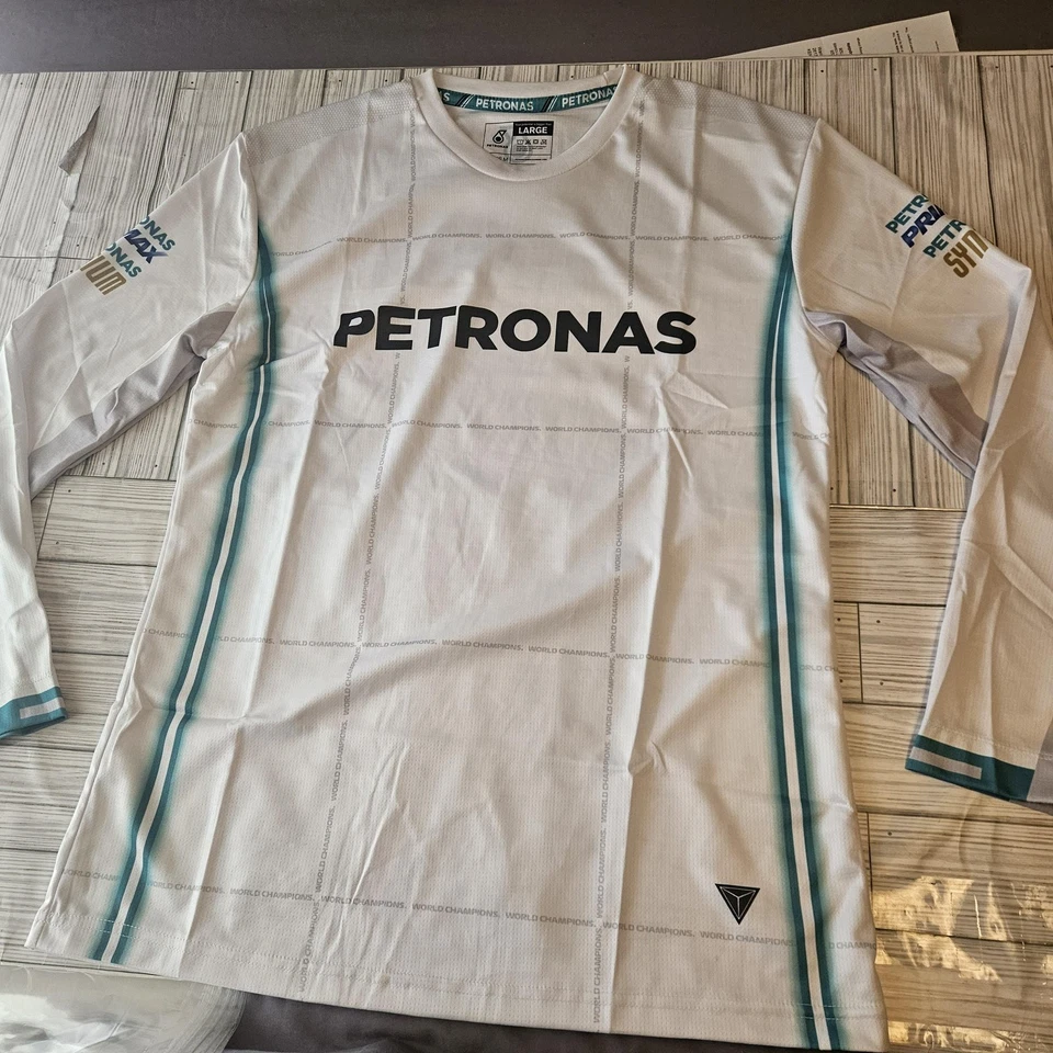 Camisa Petronas Para Hombre Grande Manga Larga Motorsport F1 Racing Team Campeones del Mundo Foto 2 de 4