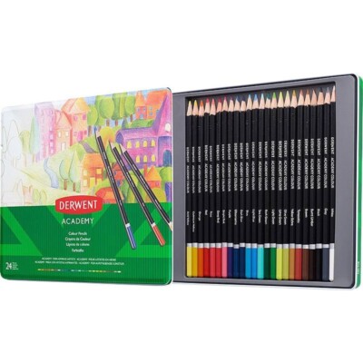 24x DERWENT Academy Colour Buntstifte Farbstifte farbsortiert