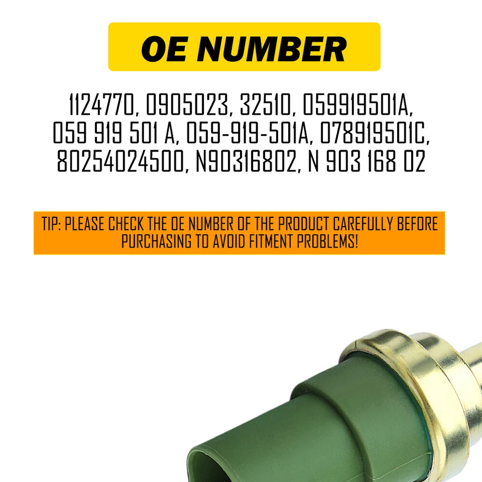 Engine Coolant Temperature Sensor For 2000-2004 Audi A4/A4 Quattro 2008 A4 2.0L4 - Image 3 of 4