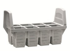 Professioneller Spülkorb - Besteckkorb mit 8 Fächern und feinmaschigem Raster