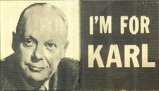 Senator KARL MUNDT 1960's Political small VARI-VUE Lenticular 1 1/8