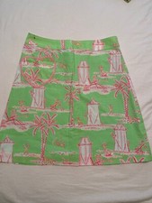 VGUC Lilly Pulitzer Loise heart pocket Skirt -Cabana Banana, Sz 2, RARE