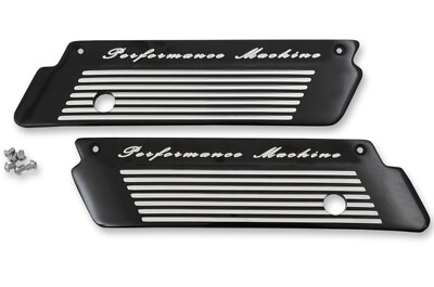 PERFORMANCE MACHINE PM SADDLEBAG LATCH HINGE COVERS FLUTED CONTRAST CUT 93-13 HD