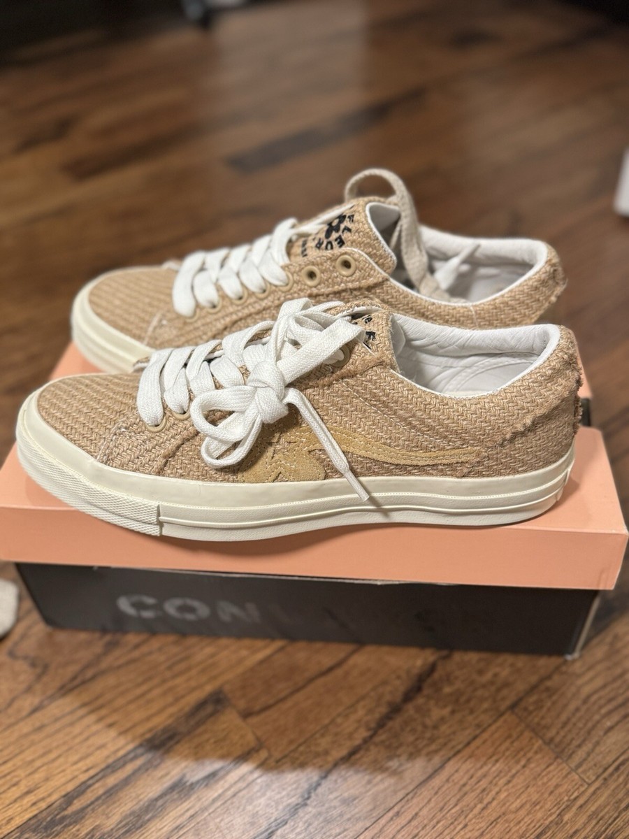 Converse One Star Ox Golf le Fleur Burlap Sneakers Mens 8 Beige