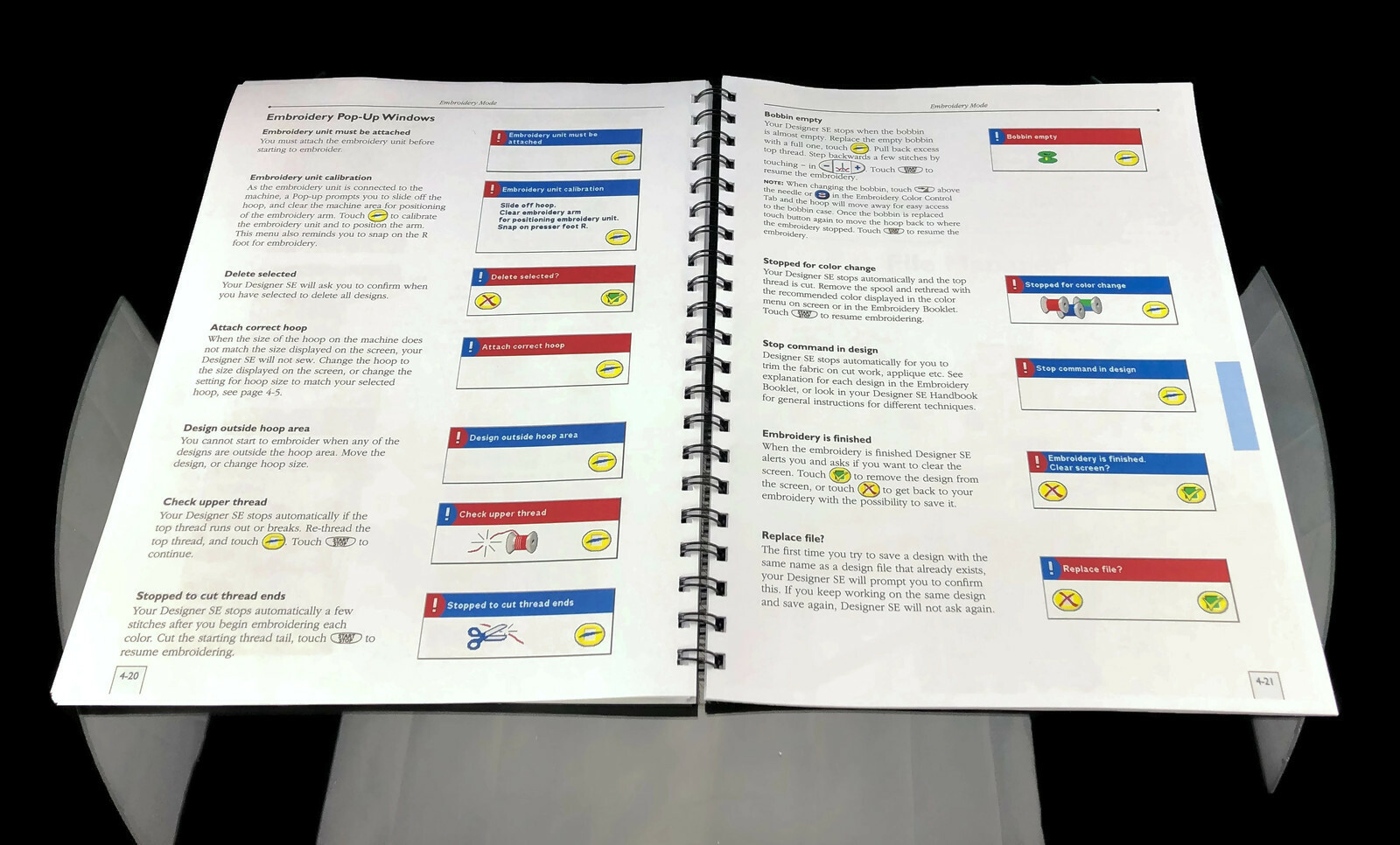 Husqvarna Viking Designer SE Manual Instructions Protective Cover 98