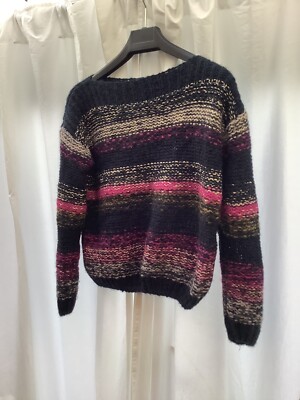 Numph, Plumo Danish Designer, Mohair Navy & Magenta Jumper, Size S