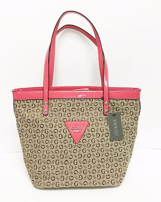 coral guess purse