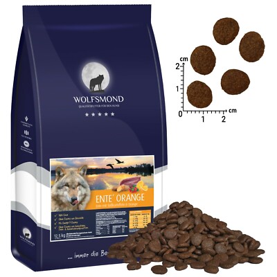 Hundefutter 12 kg Wolfsmond Ente´Orange Getreidefrei Duck Trockenfutter Hund