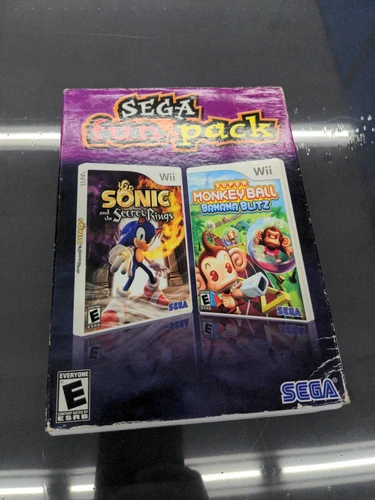 Sega Fun Pack Sonic and the Secret Rings Monkey Ball Banana Blitz Wii Super Rare