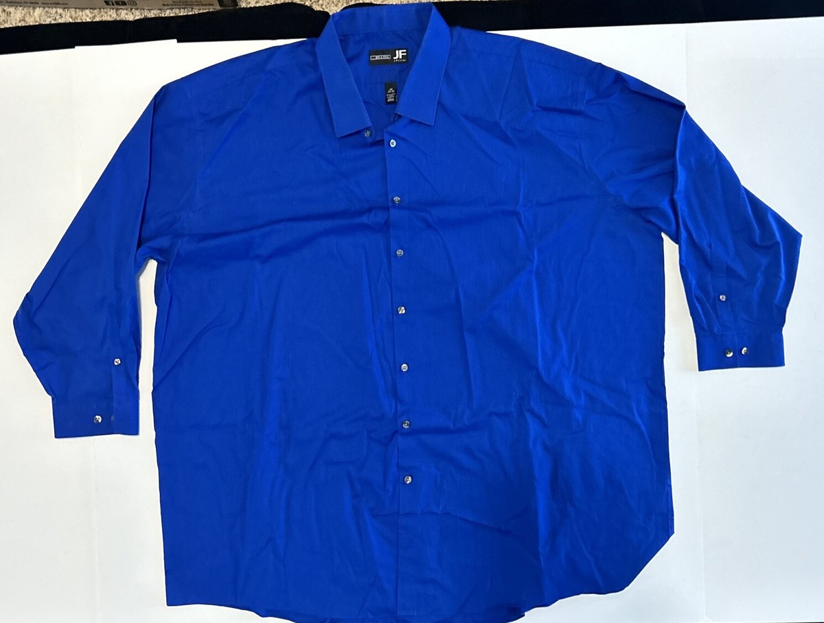 JF J.Ferrar Mens Size 20 34-35 Dark Blue Button Up Big And Tall | eBay