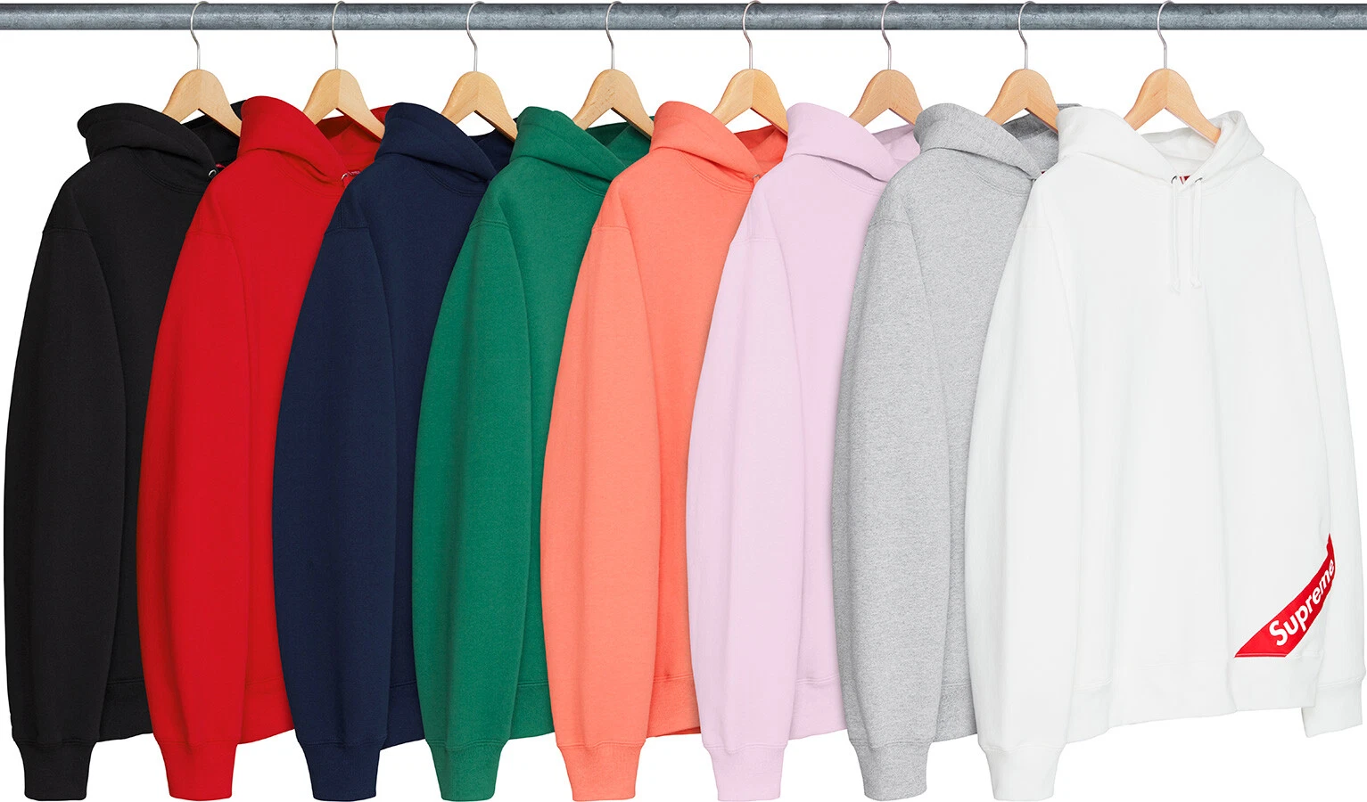 Sweat shirt à capuche Supreme Corner Label violet clair SS18 (SS18SW12) homme taille XL