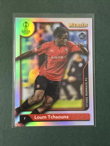 Loum Tchaouna  Stade Rennais FC  Topps Merlin Soccer 2022  SILVER ROOKIE PRIZM