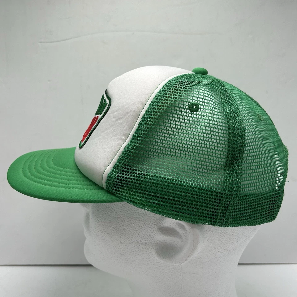 Gorra Mountain Dew Snapback para hombre blanca verde malla camionero espuma 2011 Foto 3 de 4