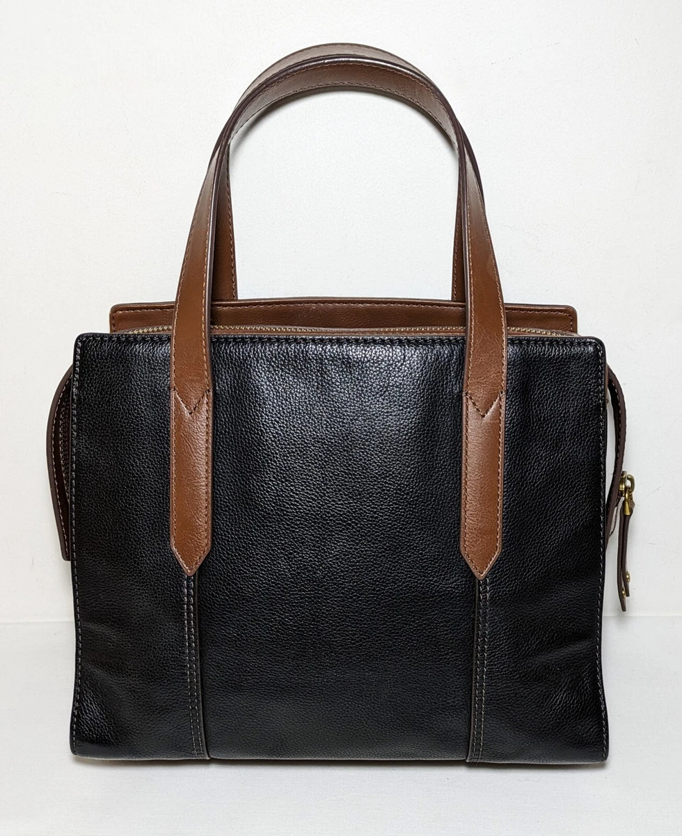 Fossil sara online satchel black
