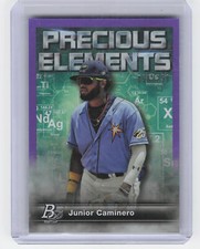 2023 Bowman Platinum #PE-2 Junior Caminero Precious Elements Purple #/250
