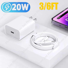 For iPhone 11 12 13 14 Pro XR iPad Fast Charger 20W PD Power Adapter USB-C Plug
