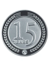 PinMart's 15 Years of Service Award Employee Recognition Gift Lapel Pin - Black