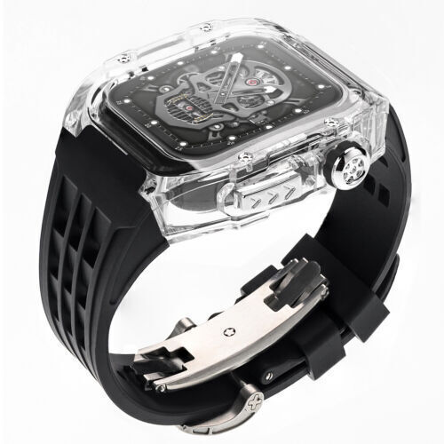 49mm 45mm Rubber Mod Kit Case Band Fr Apple Watch Ultra 2 9 8 7 6 Transparent PC - Zdjęcie 43 z 58