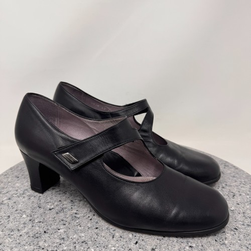 BeautiFeel Pump Heels Womens 11 Black Leather Mary Jane Comfort Shoes 42