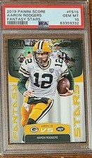 2019 Panini Score Fantasy Stars Football #FS15 Aaron Rodgers PSA 10 Pop 1