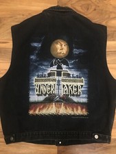Vintage 1998 The Undertaker WWF Attitude Black Denim Vest XXL XL Wrestling Rare 
