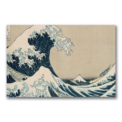The Great Wave Canvas Art by Kanagawa-Katsushika Hokusai, 22 by 32-Inch