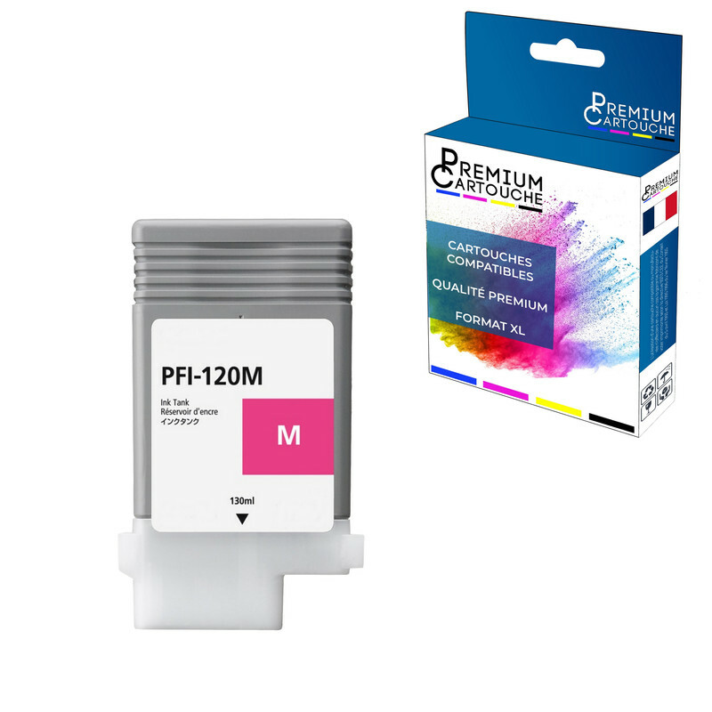 Cartouche CANON PFI-120M compatible magenta pour traceur imagePROGRAF TM-200