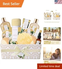Exquisite Christmas Spa Gift Basket - Vanilla Bath Set for Ultimate Relaxation