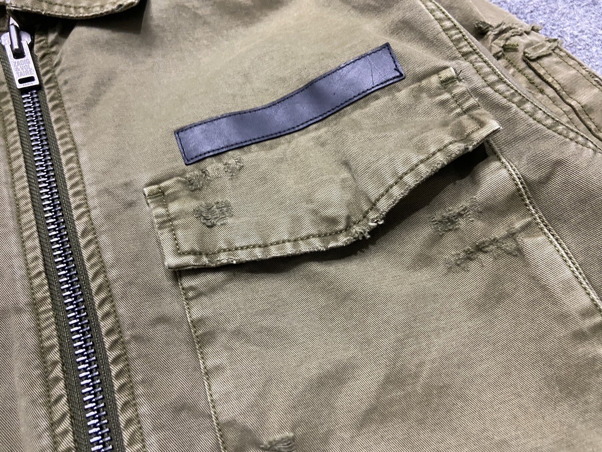 ZADIG&VOLTAIRE スタッズ 装飾 ミリタリージャケット PUNK Zadig & Voltaire Jacket Coat Bart Grunge Parka Military S