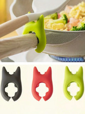 3pcs Silicone Kitchen Utensil Set - Ladle, Lid & Spatula Holder - NEW