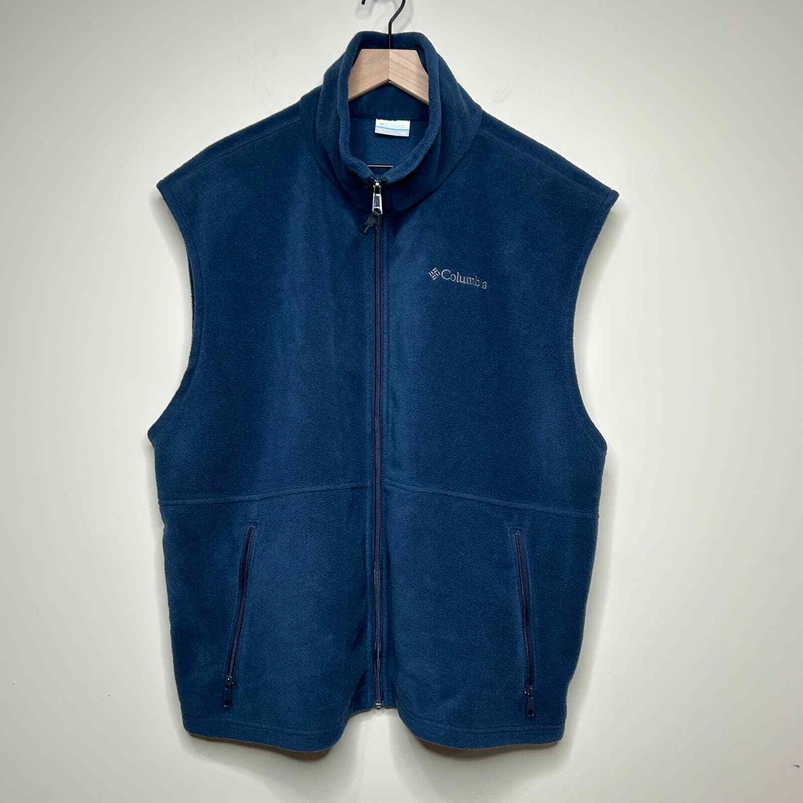 Columbia Sportswear Blue Fleece Vest Men's XL Gem