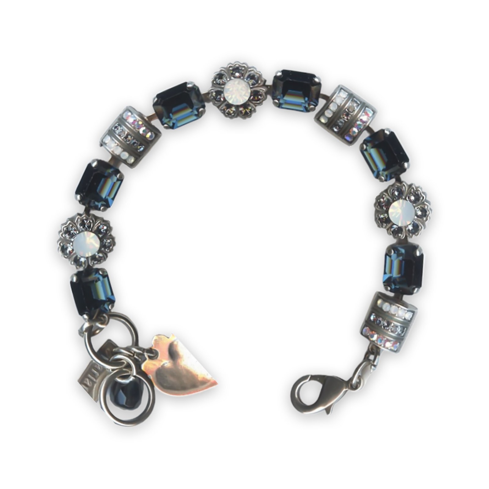 Bracelet by Mariana Mood Indigo Coll. Elegant Montana Blue, White Opal, & AB ...