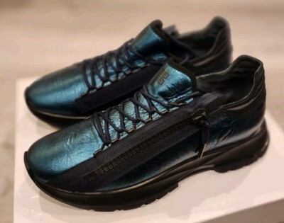 Givenchy Mens Spectre Blue Silver Soft Leather Runner, Size  display picture 2