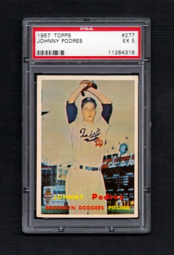 1957 Topps Johnny Podres #277 card