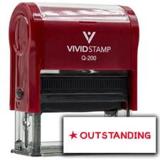Vivid Stamp Outstanding Self Inking Rubber Stamp