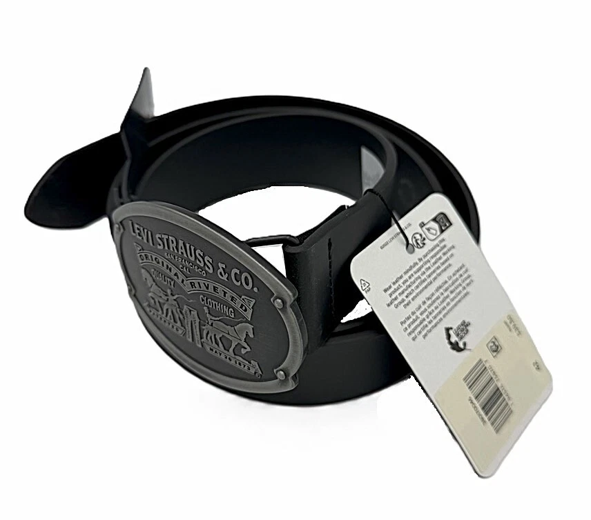 Ремень мужской Levi's 1,49 дюйма (38 мм) бычья кожа черный размер 42 (8707) - Изображение 4 из 4