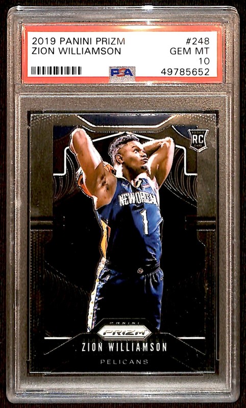 2019-20 Panini Prizm Rookie Zion Williamson #248 PSA 10 DG7