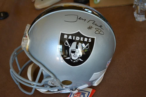 Jerry Rice Autographed Oakland Raiders Authentic Helmet JSA Auth