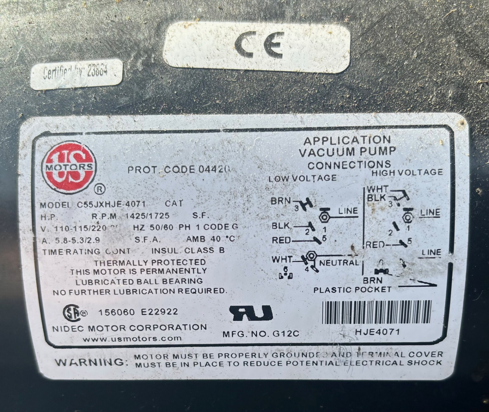 Robinair 4 CFM Dual Voltage Vacuum Pump RA15401 Air Con AC. READ