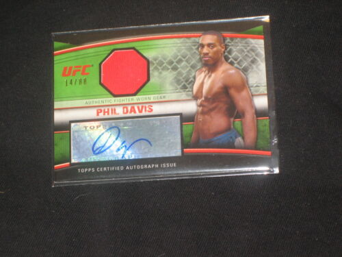 PHIL DAVIS UFC 2010 TOPPS CERTIFIED SIGNED AUTHENTIC AUTOGRAPHED RELIC CARD /88 - Picture 1 of 2