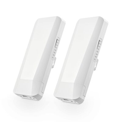 Outdoor Wireless Bridge, Point to Point WiFi Bridge, 5.8GHz 1-3KM Distance, 2...
