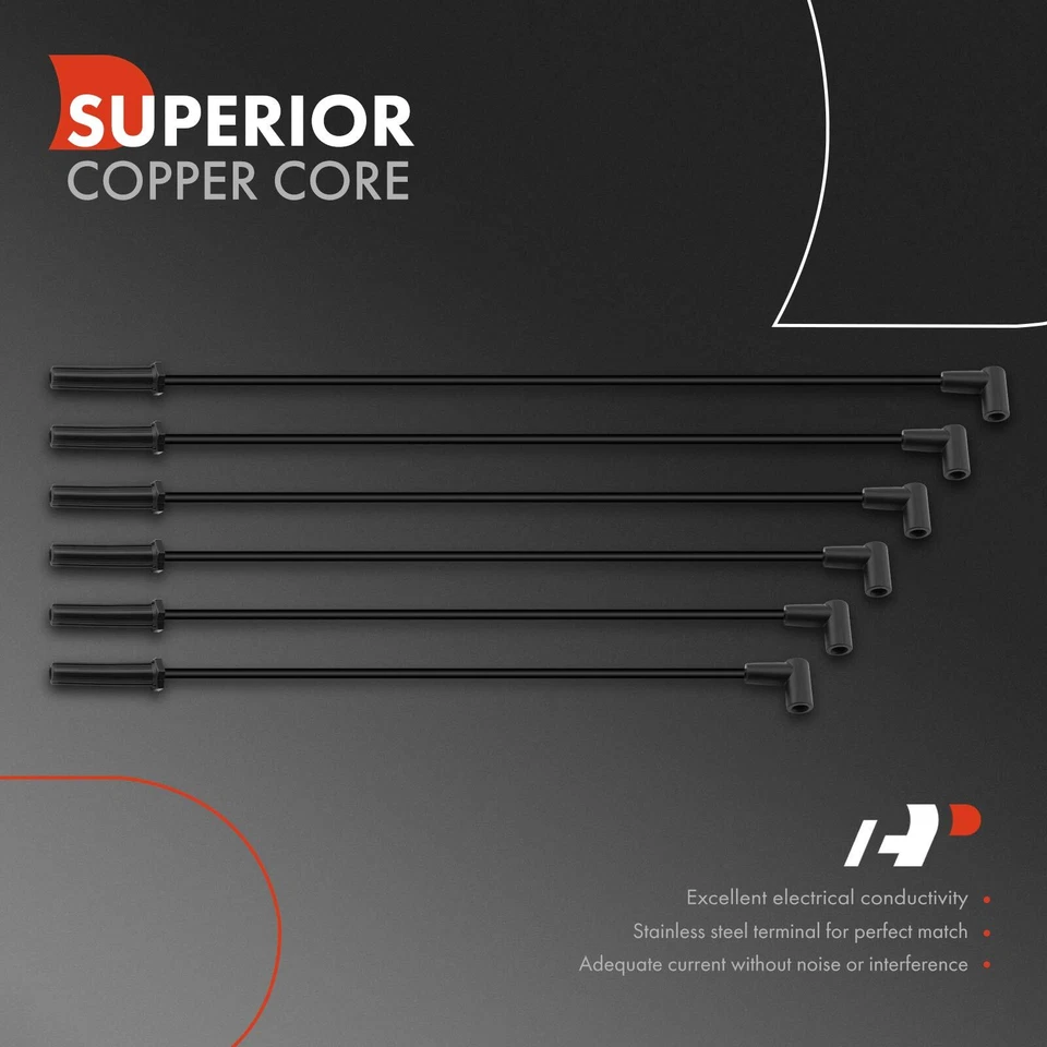 Juego de 6 cables de bujías para Chevy Impala 2000-2005 Malibu Buick Century Pontiac Foto 2 de 4