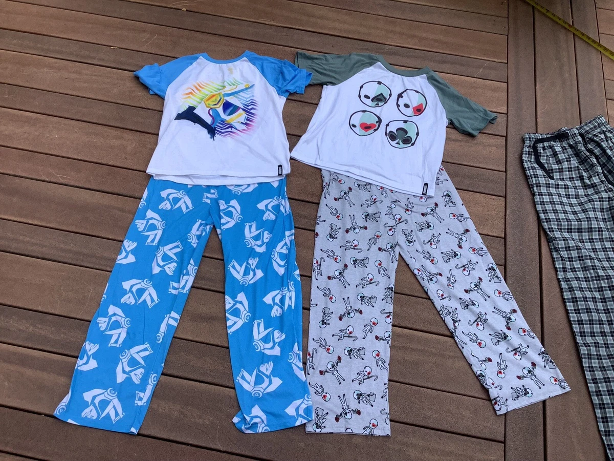 LOT FORTNITE PAJAMAS PJS W/ Stains Short Sleeve- SIZE 16 Free Extra Pj  Pants