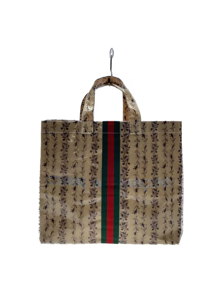 COMME des GARÇONS × GUCCI Tote Bag PVC BEG ​​All-Over Pattern