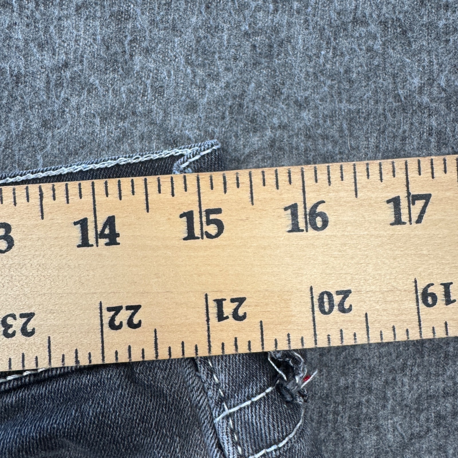 True Religion Ricki Relaxed Straight Jeans Womens 28 Gray Black Wash thumbnail 5