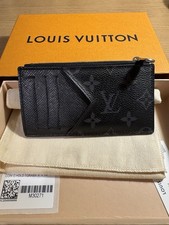 Louis Vuitton Coin Card Holder Monogram Eclipse Reverse M30271 Black   Authentic